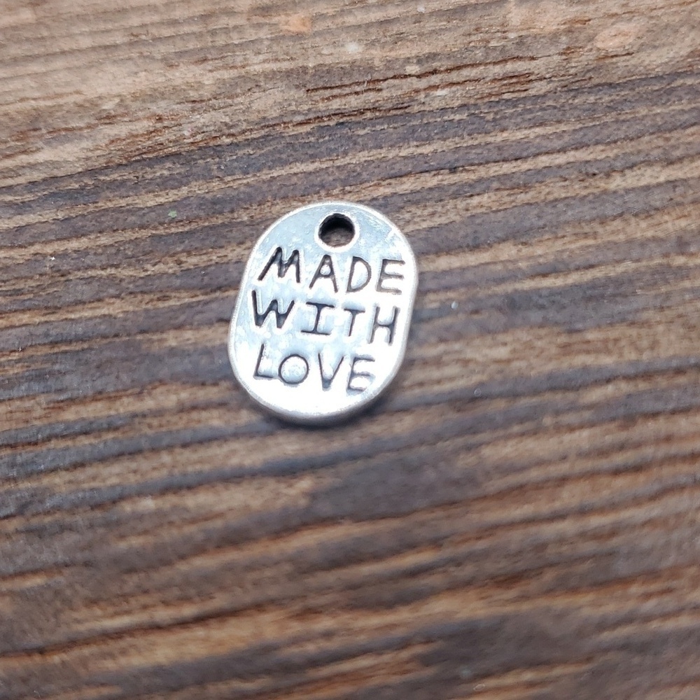 P115 made with love‎ tag charm